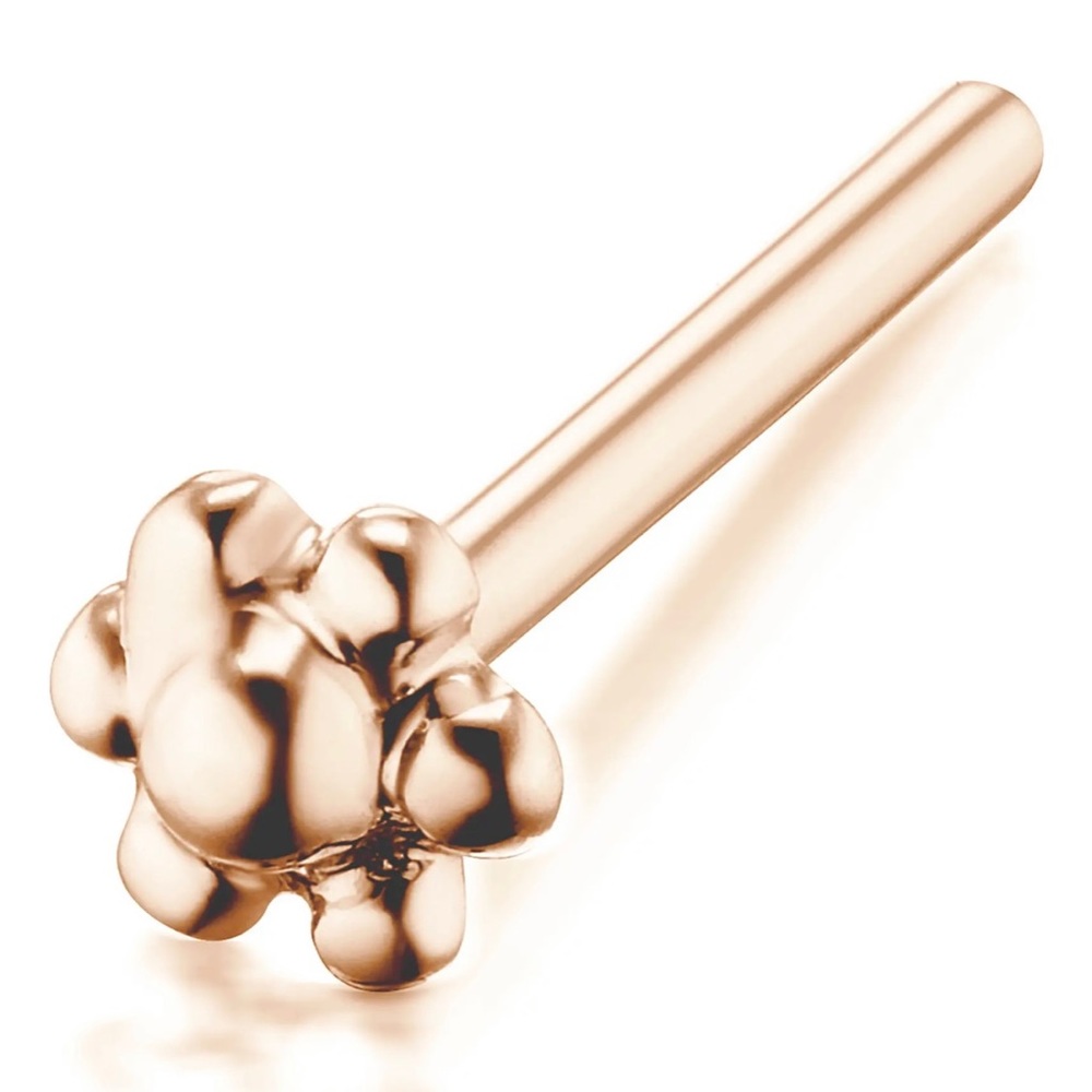 Maria Tash Treaded Ball Flower Back Post Rose Gold 8mm
